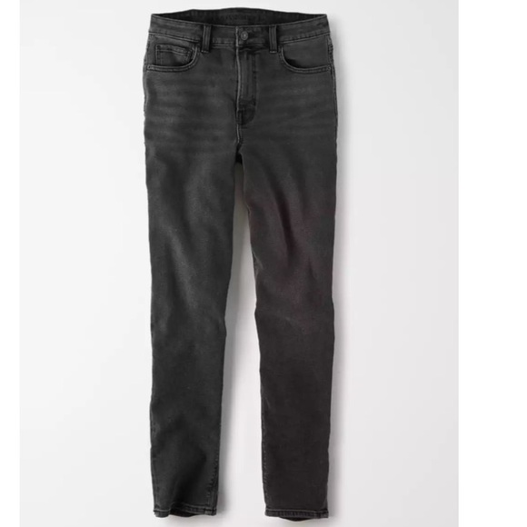 American Eagle high rise stretch black mom jean - Picture 2 of 7